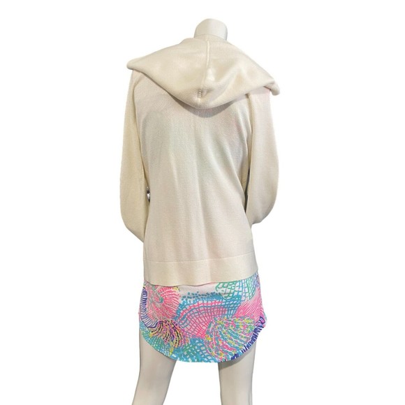 Lilly Pulitzer Women's Josephine Full Zip Hoodie Jacket Cream Size Large - Picture 8 of 12